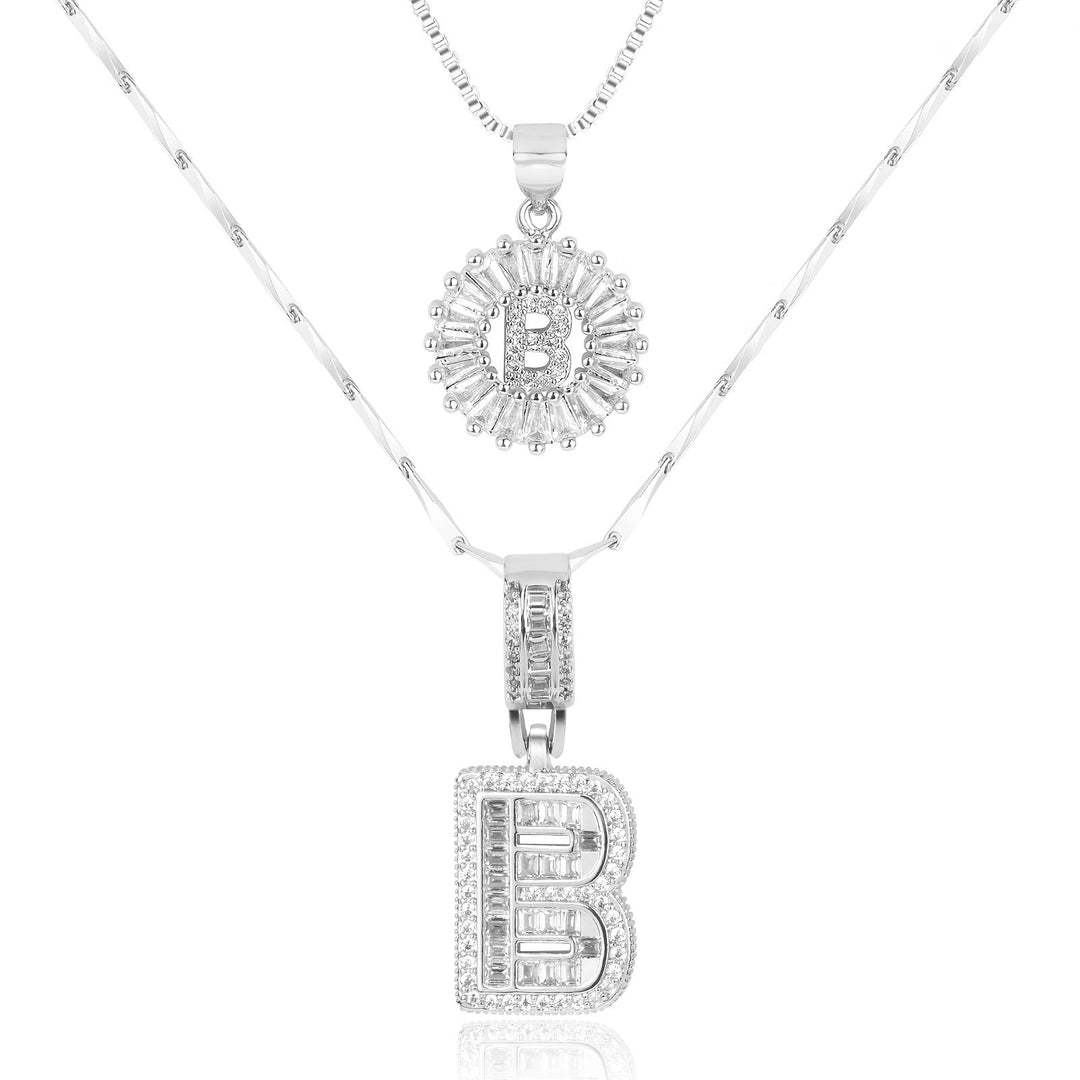 Primrose | Initialen-Halsketten mit 14k Diamanten (2 Stück)
