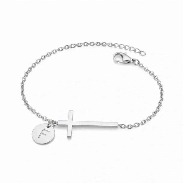 Elodryn | Personalisiertes Kreuz und Initialien Armband