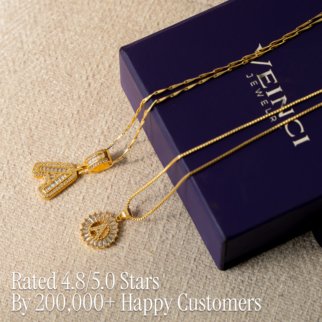 Primrose | Initialen-Halsketten mit 14k Diamanten (2 Stück)