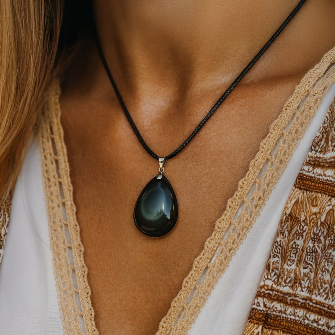 Skye | Anhänger aus Obsidian Oeil Céleste