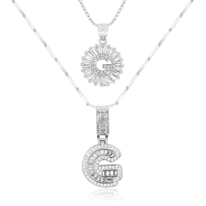 Primrose | Initialen-Halsketten mit 14k Diamanten (2 Stück)