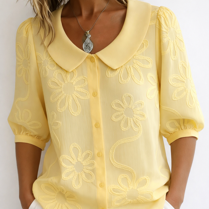 Gavira | Leichte Bluse mit floraler natürlicher Eleganz