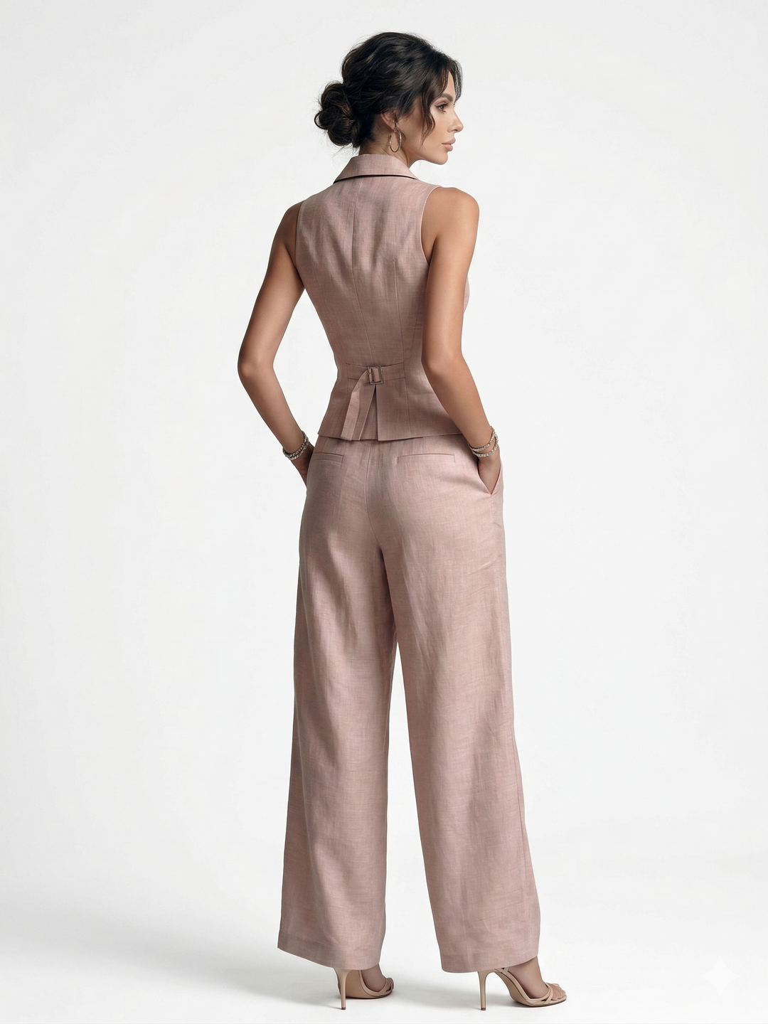 Romira | Set aus rosa Weste und Hose