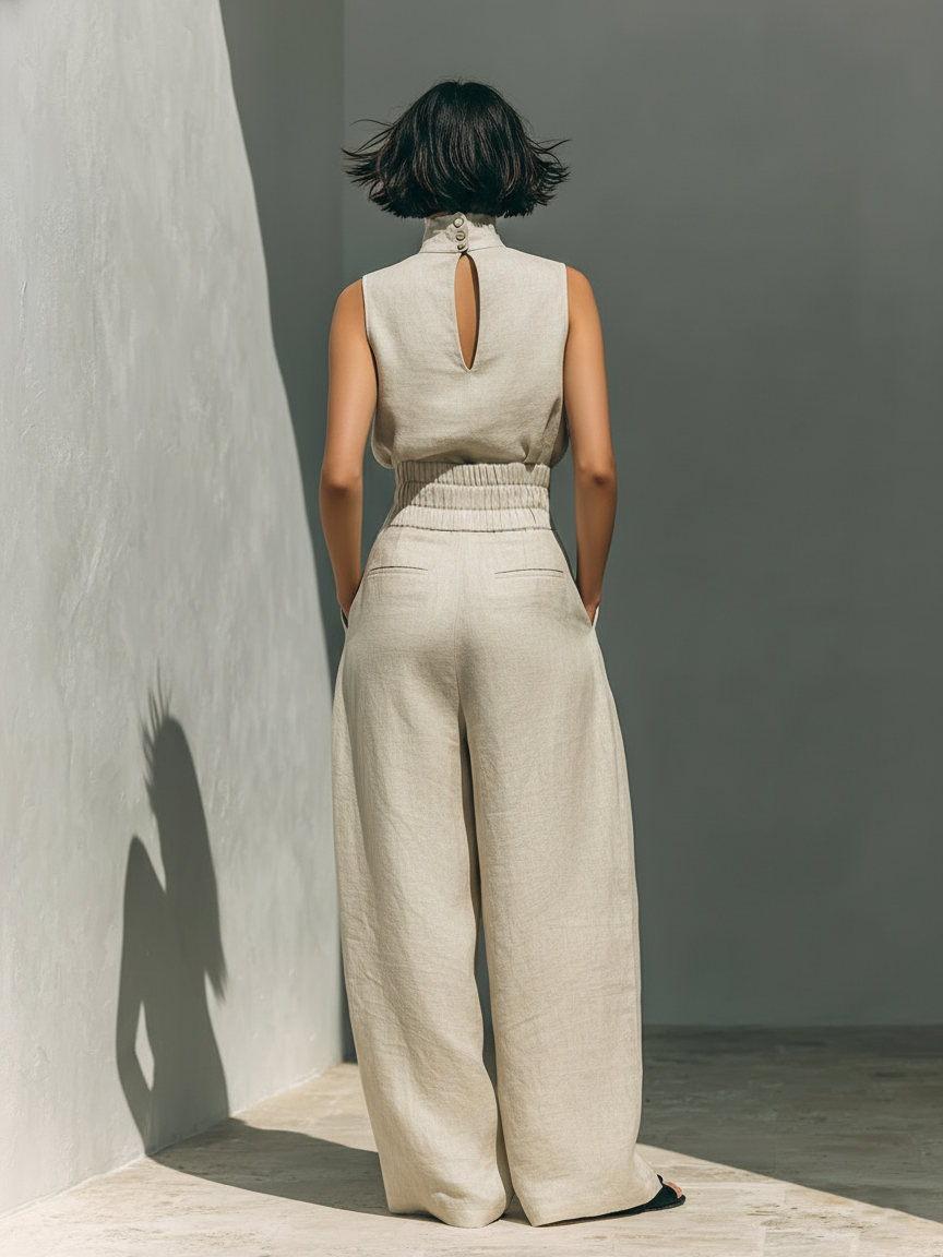 Jorevia | MINIMALISTISCHES SET MIT WEITEN HOSEN