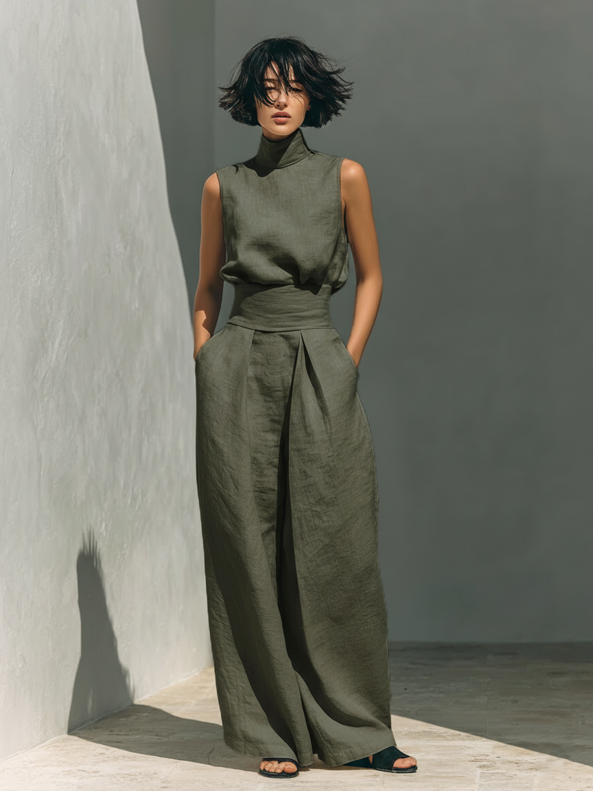Jorevia | MINIMALISTISCHES SET MIT WEITEN HOSEN