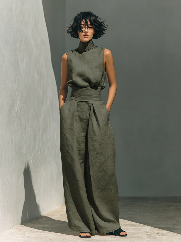 Jorevia | MINIMALISTISCHES SET MIT WEITEN HOSEN