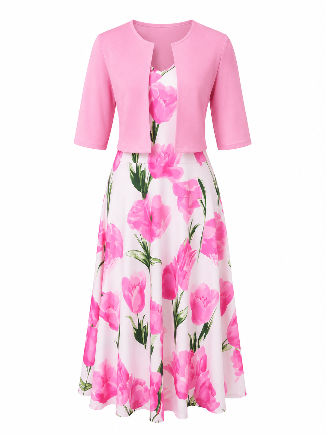 Greyra | Elegantes Zweiteiliges Set mit Blumen