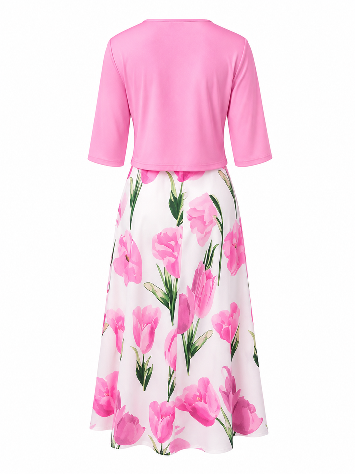 Greyra | Elegantes Zweiteiliges Set mit Blumen