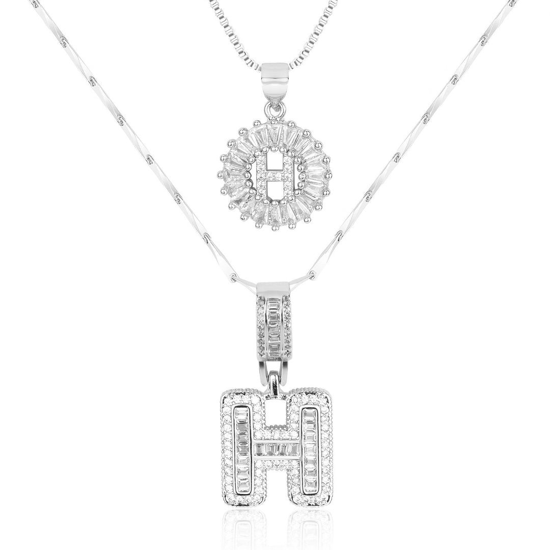 Primrose | Initialen-Halsketten mit 14k Diamanten (2 Stück)