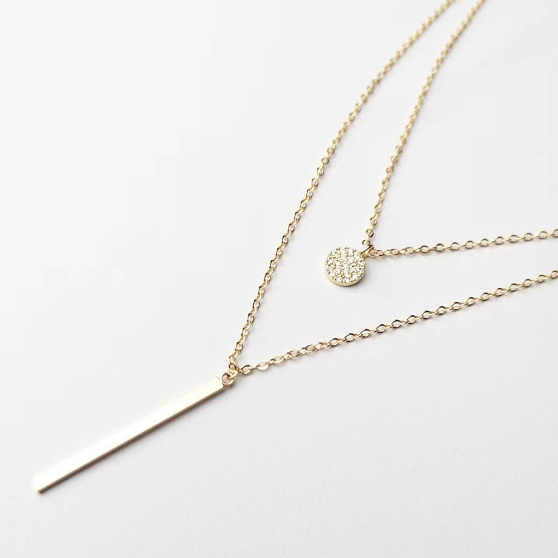 Oona | Doppellagige Halskette mit elegantem und modernem Design
