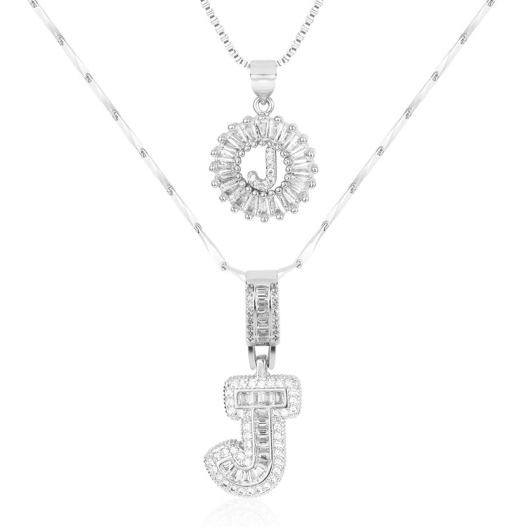 Primrose | Initialen-Halsketten mit 14k Diamanten (2 Stück)