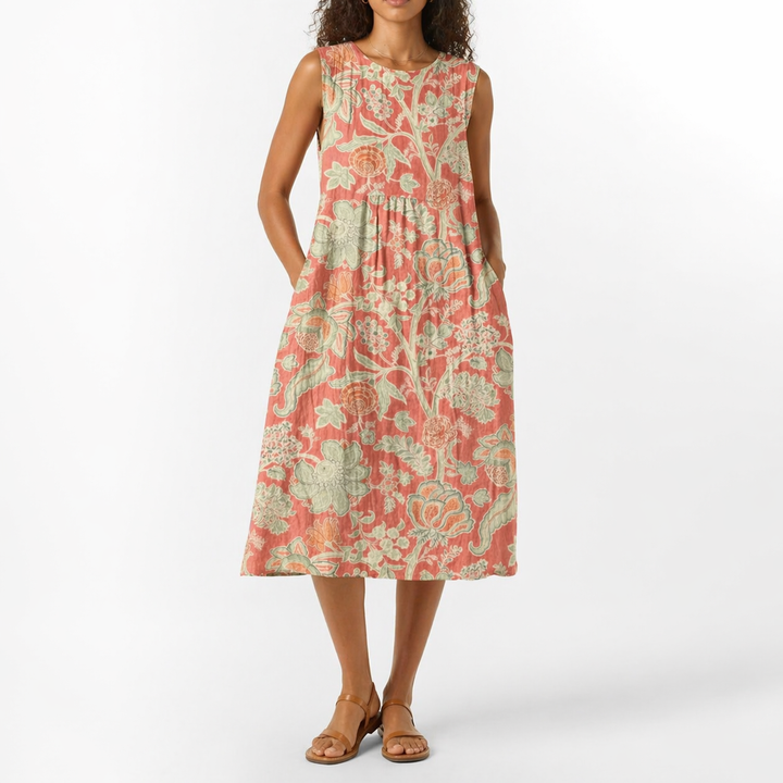 Javiera | Kleid mit Vintage-Blumenmuster