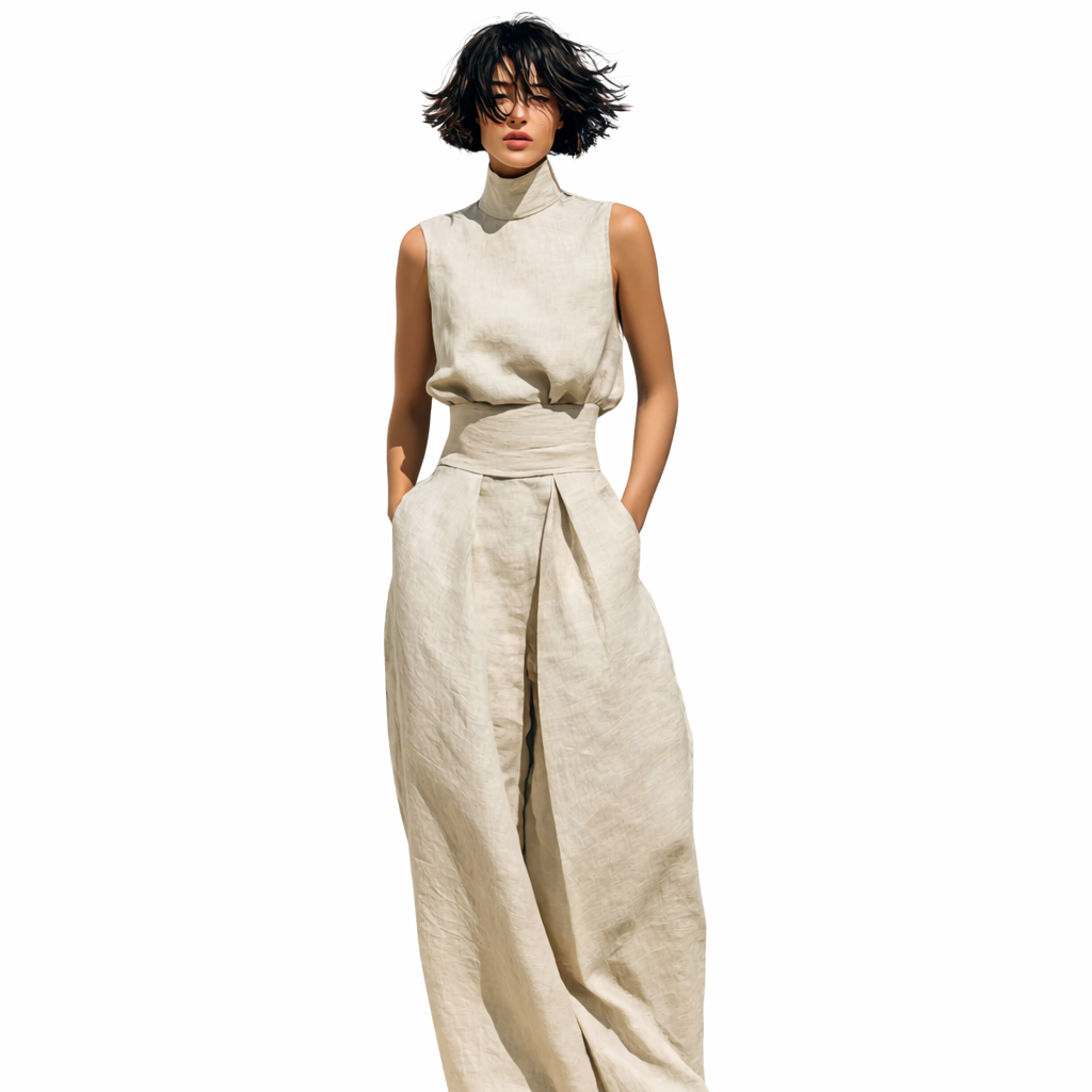 Jorevia | MINIMALISTISCHES SET MIT WEITEN HOSEN