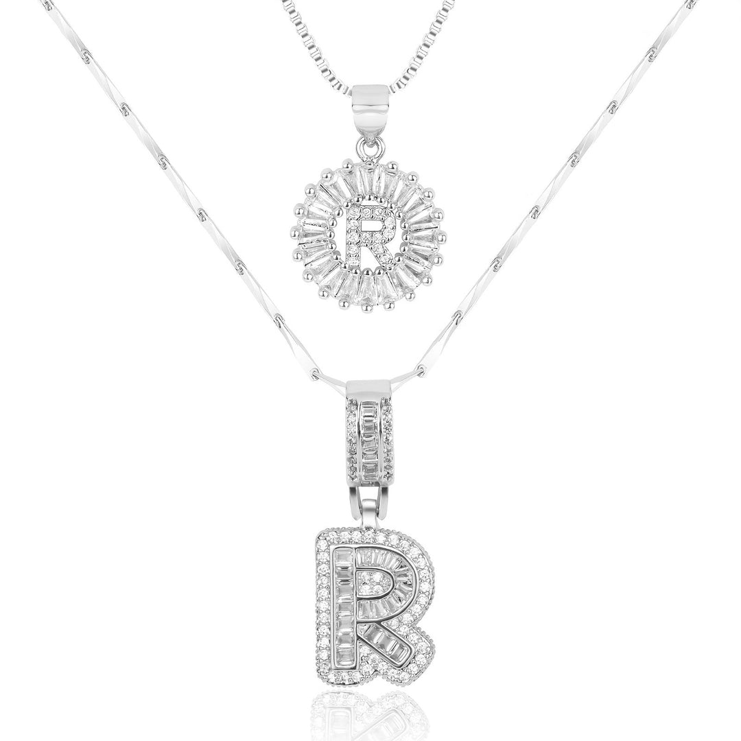 Primrose | Initialen-Halsketten mit 14k Diamanten (2 Stück)