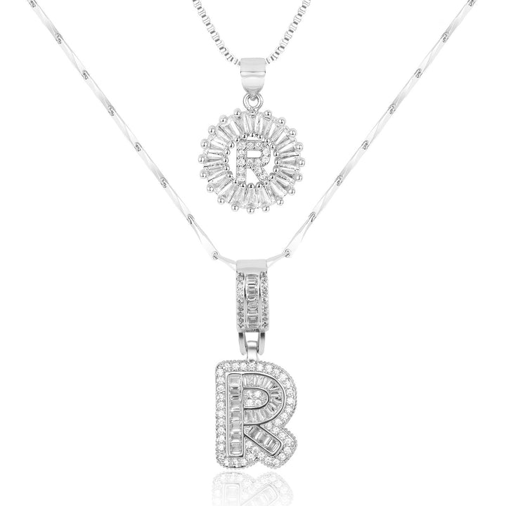 Primrose | Initialen-Halsketten mit 14k Diamanten (2 Stück)