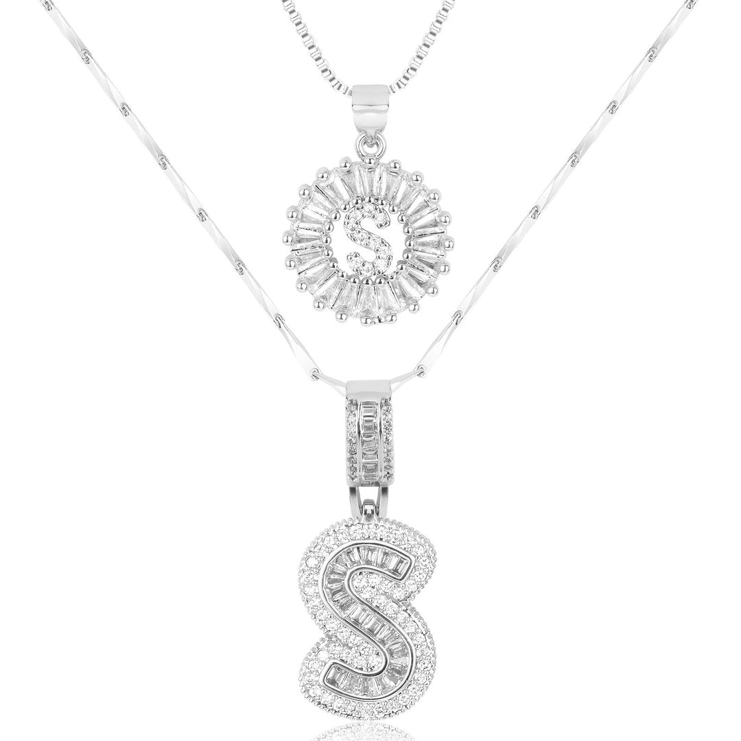 Primrose | Initialen-Halsketten mit 14k Diamanten (2 Stück)