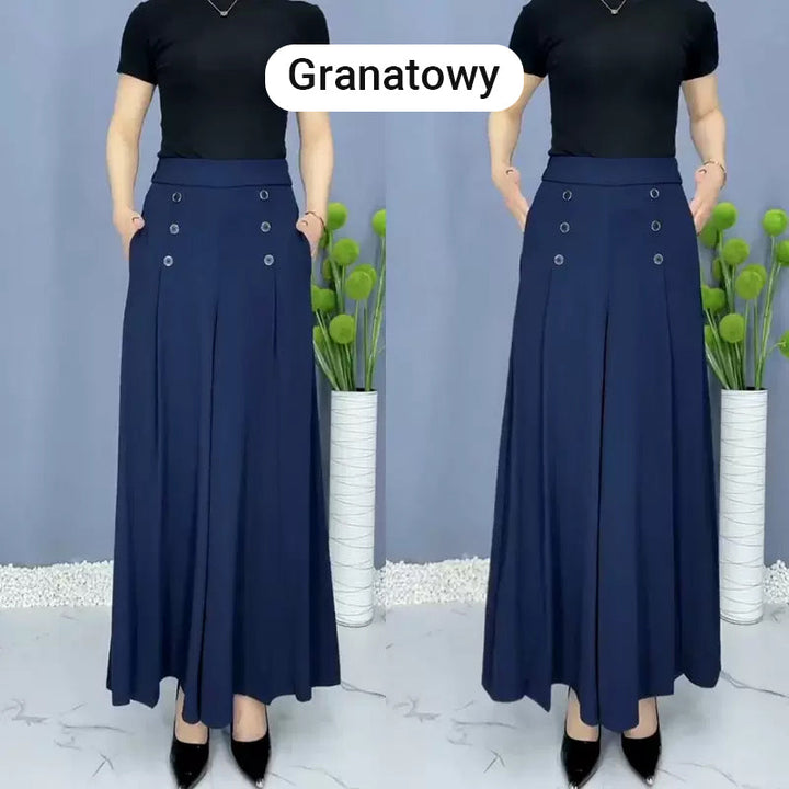 Ansira | Elegante, weit geschnittene Plissee-Hosen