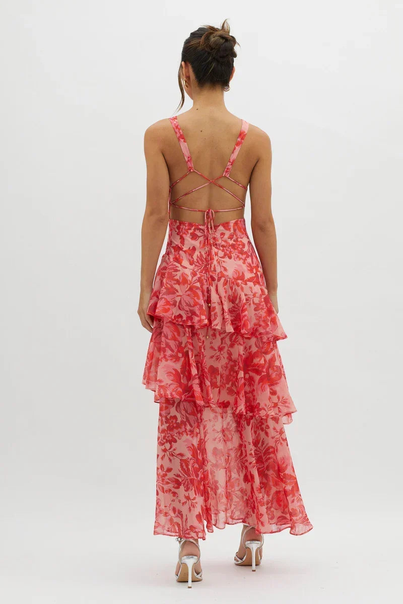 Haven | Elegantes Midikleid mit floralem Muster