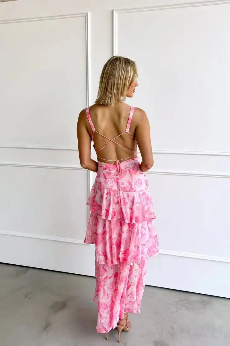 Haven | Elegantes Midikleid mit floralem Muster