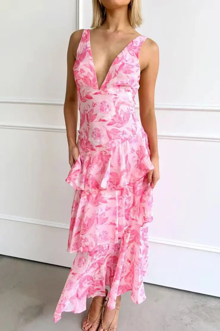 Haven | Elegantes Midikleid mit floralem Muster