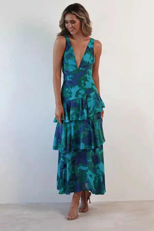 Haven | Elegantes Midikleid mit floralem Muster
