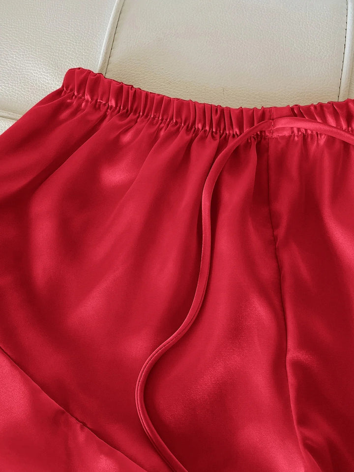 Jessa | Komplettes Pyjama-Set mit Satin-Top und Shorts