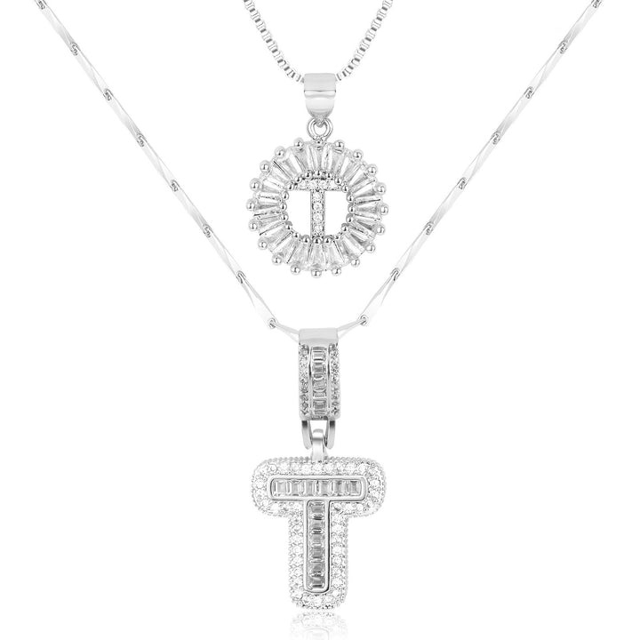 Primrose | Initialen-Halsketten mit 14k Diamanten (2 Stück)