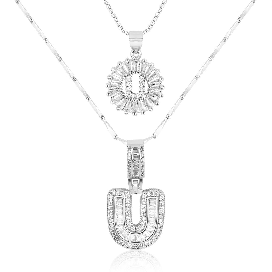 Primrose | Initialen-Halsketten mit 14k Diamanten (2 Stück)