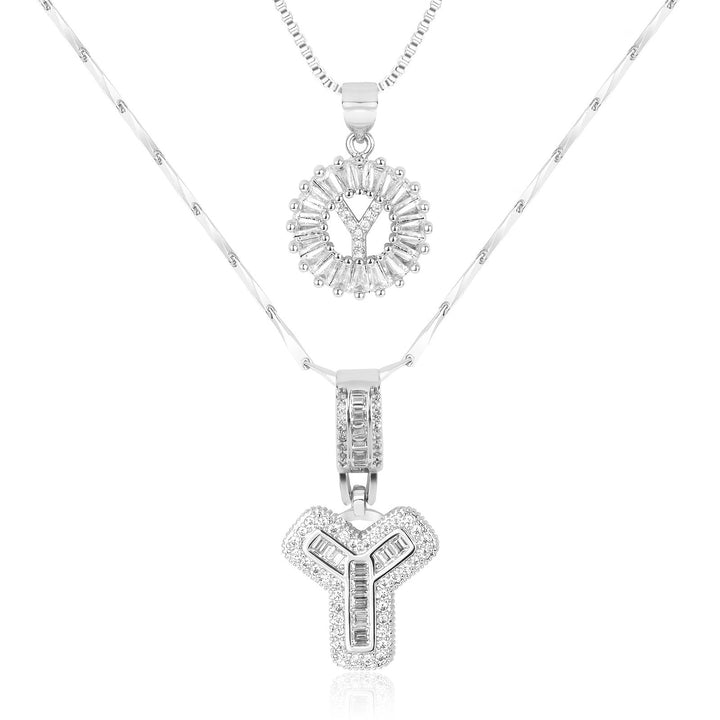 Primrose | Initialen-Halsketten mit 14k Diamanten (2 Stück)
