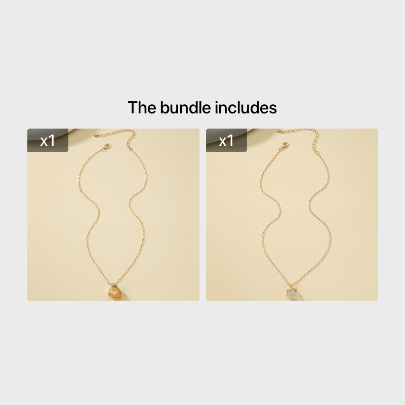 Taria | Minimalistische Halskette mit unregelmäßigem Anhänger aus 14K vergoldetem Material