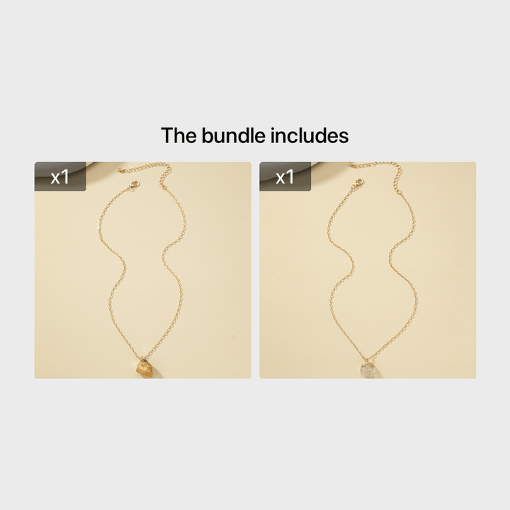 Taria | Minimalistische Halskette mit unregelmäßigem Anhänger aus 14K vergoldetem Material