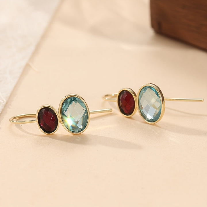 Perla | Ovalhängende Ohrringe mit Elegantem Handwerkdesign