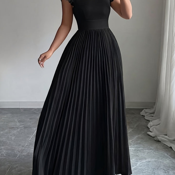 Oxeris | Langes Floral Kleid mit Falten und zeitloser Eleganz