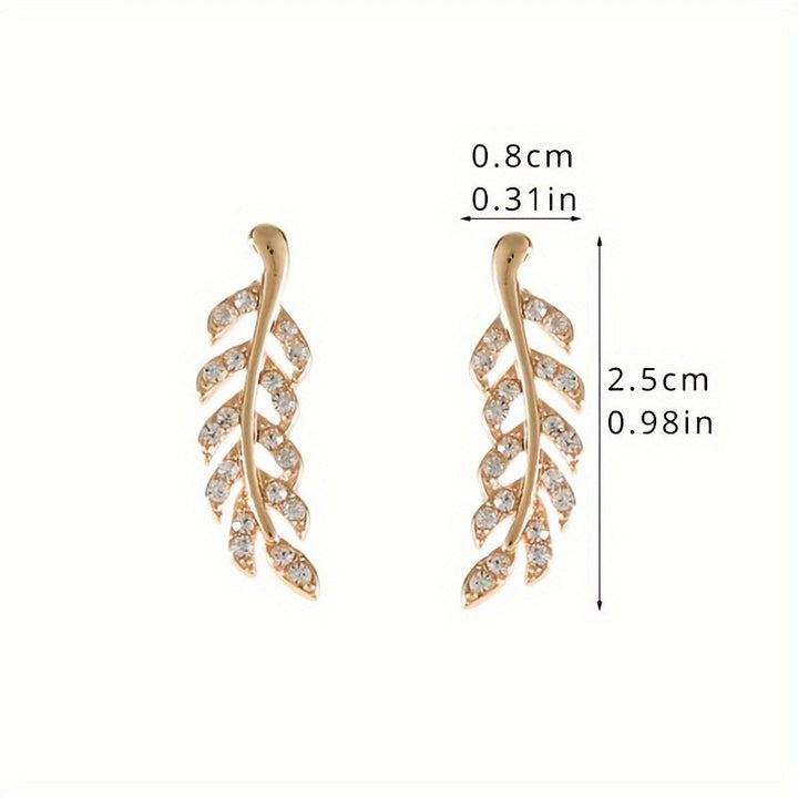 Hensleyra | Elegante Blattohrringe mit Hohldesign und goldener Oberfläche