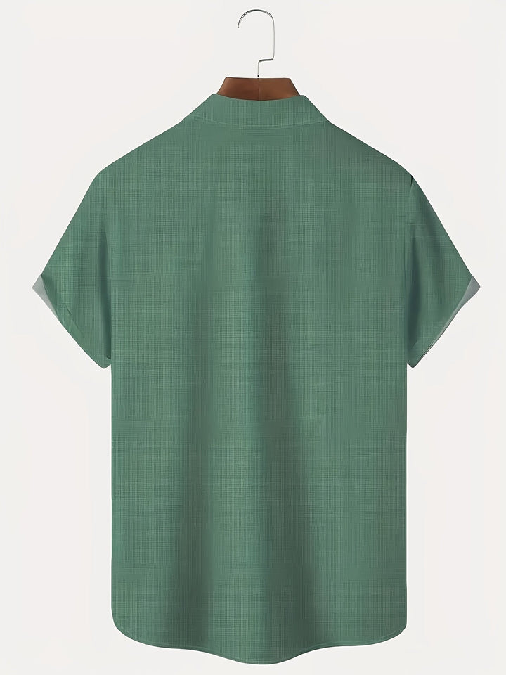 Carter | Vintage-Hemd für Herren mit ethnischem Muster und tropischem Stil