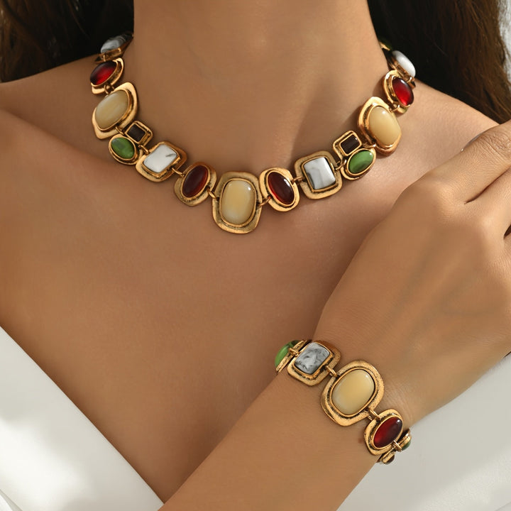 Graevis | Bohemisches Set aus Halskette und Armband mit multikulturellem Design