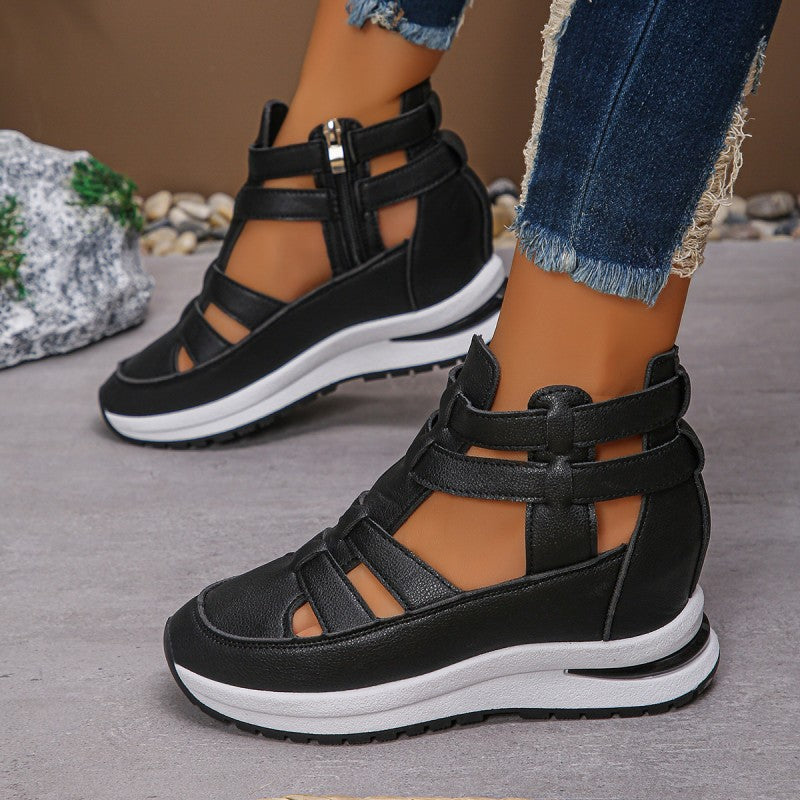 Falira | Bequeme, leichte Sandalen mit Keil und seitlichem Reißverschluss