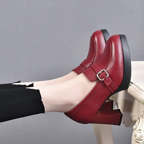 Odette | Vielseitige Leder-Schuhe mit Absätzen