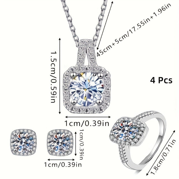 Elkie | Elegantes Schmuckset mit Halskette, Ring und Ohrringen