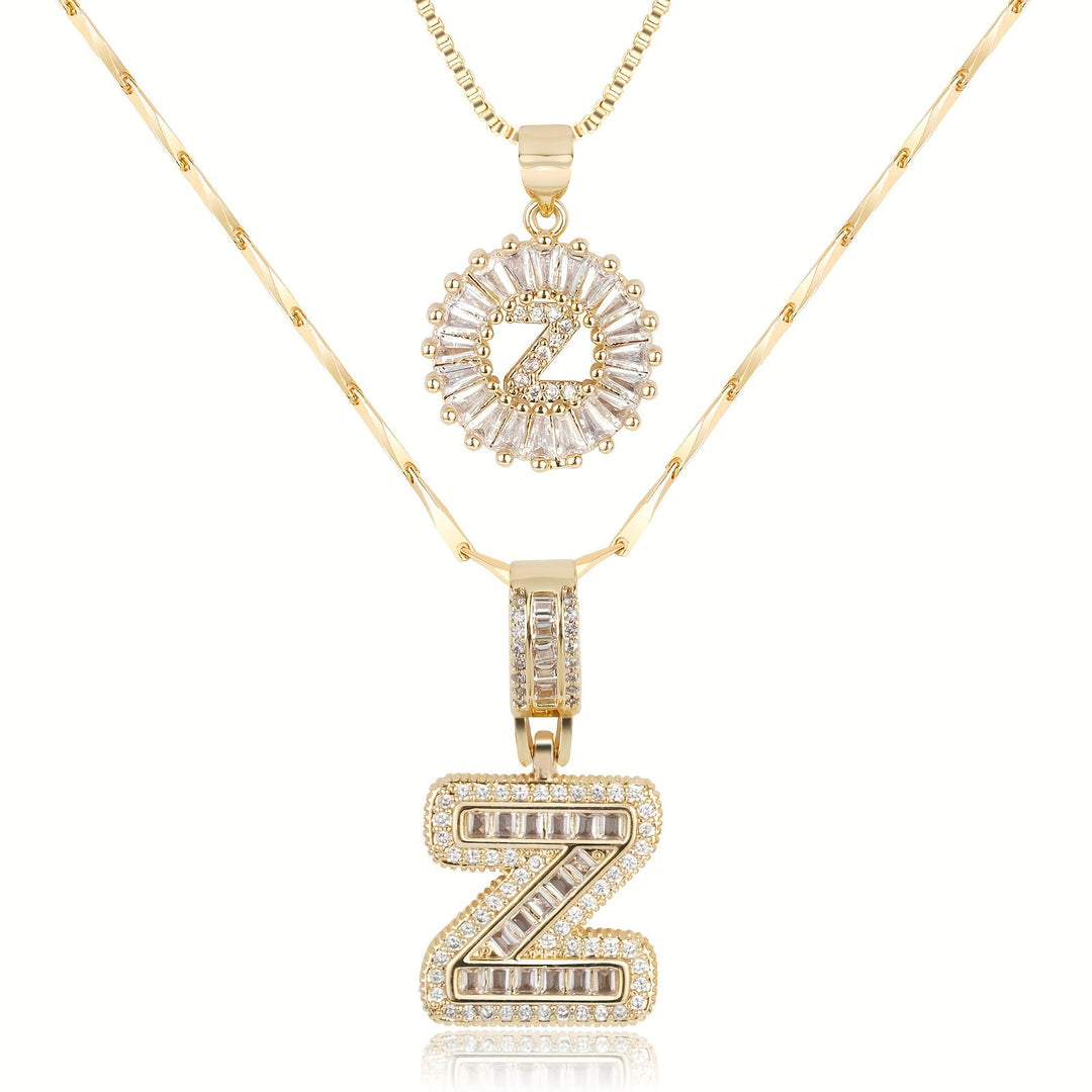 Primrose | Initialen-Halsketten mit 14k Diamanten (2 Stück)