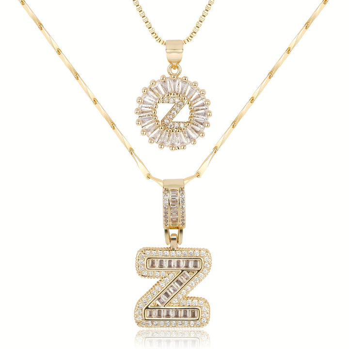 Primrose | Initialen-Halsketten mit 14k Diamanten (2 Stück)