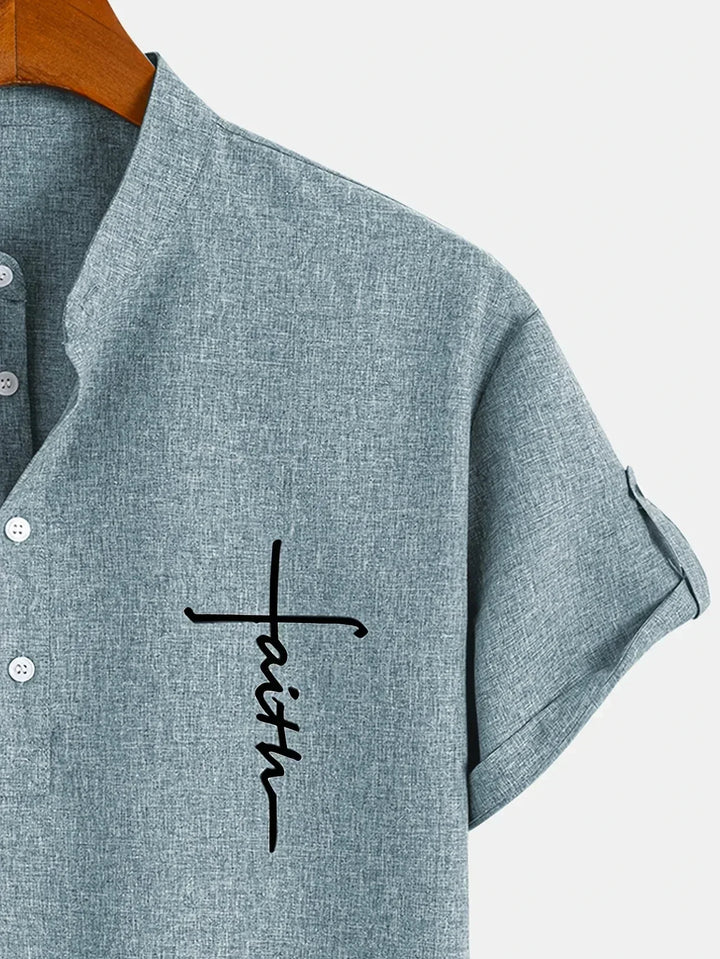 Hayes | Elegantes Kurzarmhemd mit Stehkragen