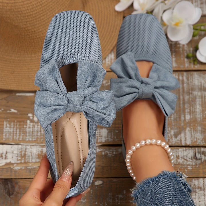 Neria | Atmungsaktive Flache Schuhe für Damen mit Dekorativem Schleife