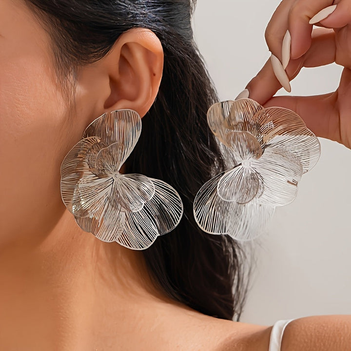 Selah | Goldene Doppelring-Ohrringe mit modernem Design