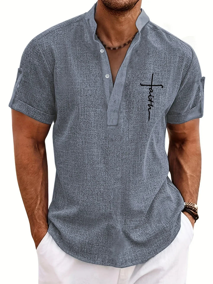 Hayes | Elegantes Kurzarmhemd mit Stehkragen