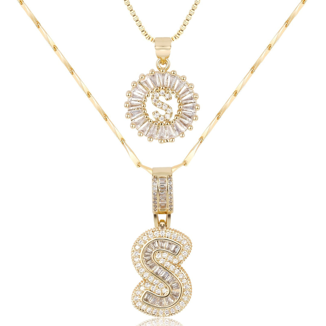 Primrose | Initialen-Halsketten mit 14k Diamanten (2 Stück)