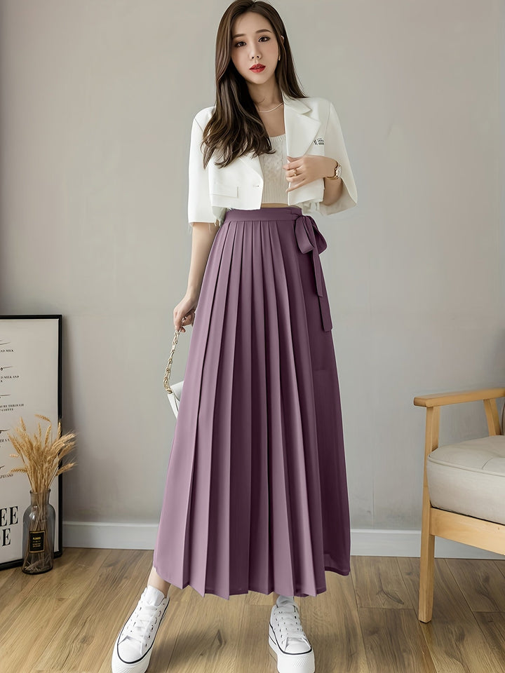 Caexine | Weitbeinige Hose mit Falten und Eleganter Schnitt