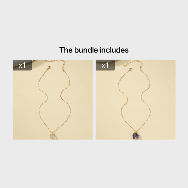 Taria | Minimalistische Halskette mit unregelmäßigem Anhänger aus 14K vergoldetem Material