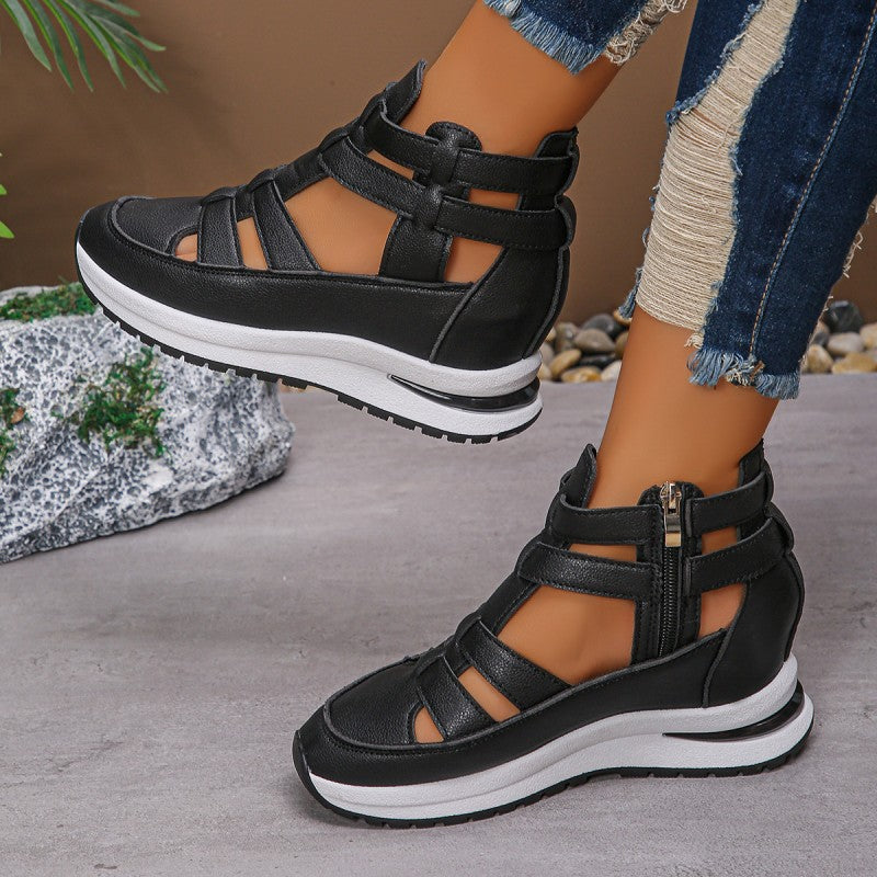 Falira | Bequeme, leichte Sandalen mit Keil und seitlichem Reißverschluss