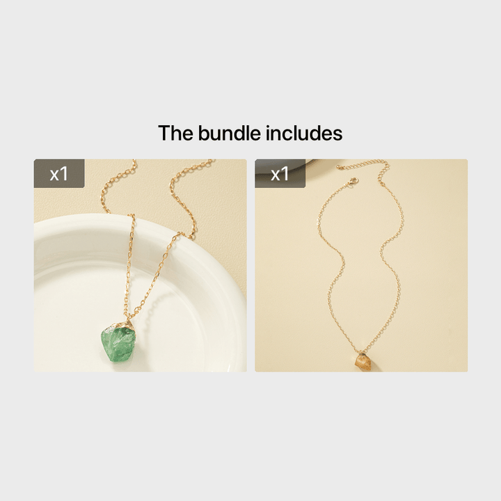 Taria | Minimalistische Halskette mit unregelmäßigem Anhänger aus 14K vergoldetem Material